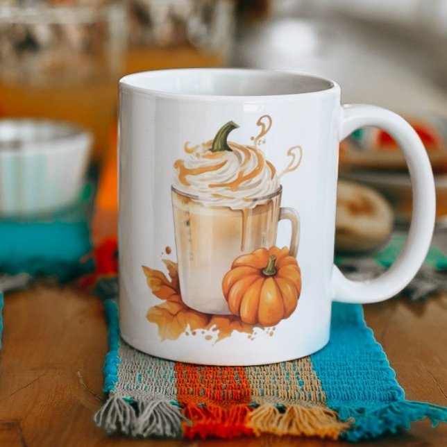 Niedlicher Herbst Pumpkin Gewürz Laterne Herbst Kaffeetasse (Von Creator hochgeladen)
