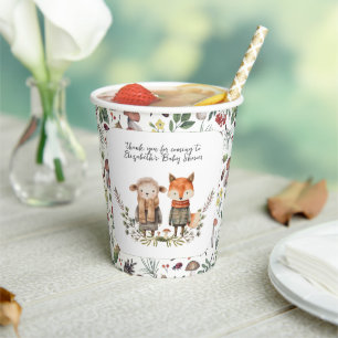 Niedlicher Herbst   Woodland Forest Baby Dusche Pappbecher
