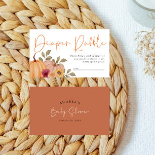 Niedlicher Herbstfall Pumpkin Windel Raffle Kinder Begleitkarte