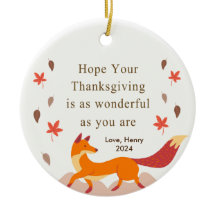 Niedlicher Herbstfox-Erntedank