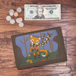 Niedlicher Herbstfox Kid Brown Wallet Tri-fold Geldbeutel<br><div class="desc">Niedliche braune Brieftasche für Kinder mit einem Cartoon Fuchs,  der an einem knusprigen Herbsttag Blätter und Pilze aufnimmt. Personalisieren Sie es mit einem Namen. © ArianeC Illustrations-Alle Rechte vorbehalten</div>