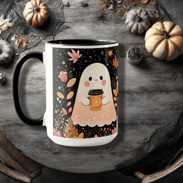 Niedlicher Herbstgeister mit Pumpkaffee - Gemütlic Tasse (Von Creator hochgeladen)