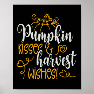 Niedlicher Herbstspürküsse und Erntewünsche Poster