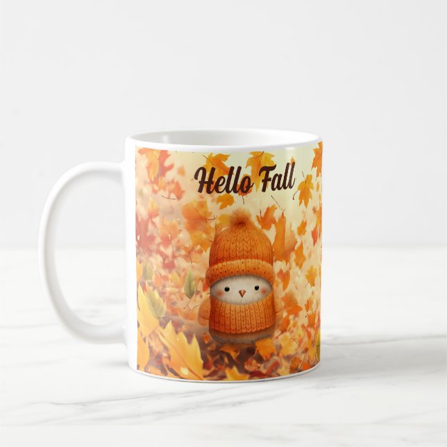 Niedlicher Herbstvogel für Herbst verkleidet Kaffeetasse (Links)