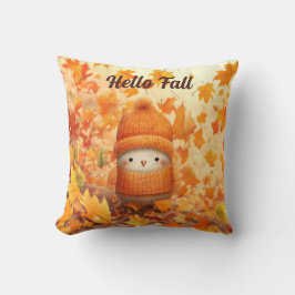 Niedlicher Herbstvogel für Herbst verkleidet Kissen