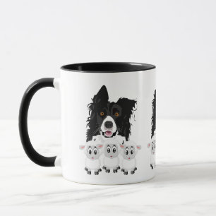 Niedlicher Herdenhund und Schafe Tasse