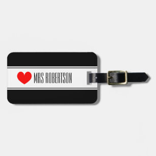 Niedlicher Herr und Frau Reisegepäckumbauten mit Gepäckanhänger