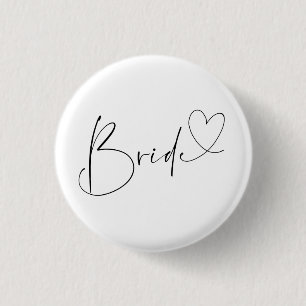 Niedlicher Herz-Braut-Junggeselinnen-Abschied Button
