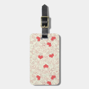 Niedlicher Herz-Hintergrund Gepäckanhänger