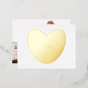 Niedlicher Herzstempel Foto Valentinstag Folien Feiertagspostkarte
