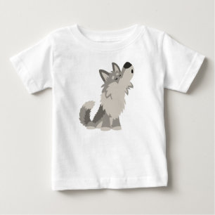Niedlicher HeulenCartoon-Wolf-Baby-T - Shirt
