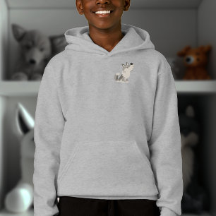 Niedlicher HeulenCartoon-Wolf-KinderzipHoodie Hoodie