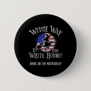 Niedlicher Hexenweg ins Weiße Haus Kamala Harris b Button