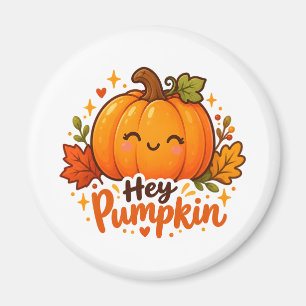Niedlicher Hey Kürbis Herbst Halloween Magnet