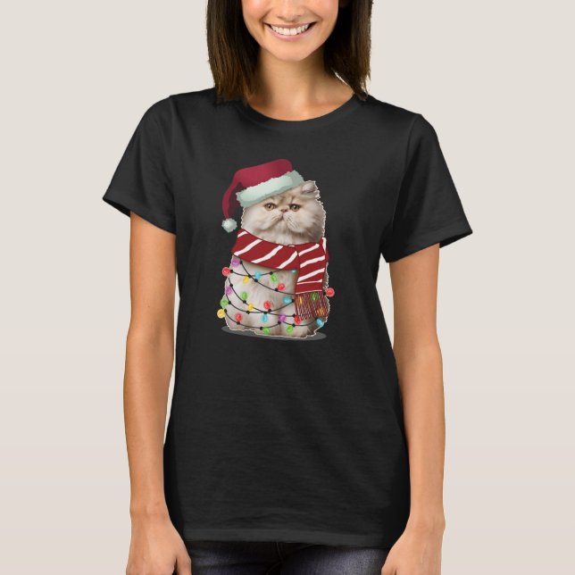 Niedlicher Himalayan Cat Lover Funny Xmas Weihnach T-Shirt (Vorderseite)