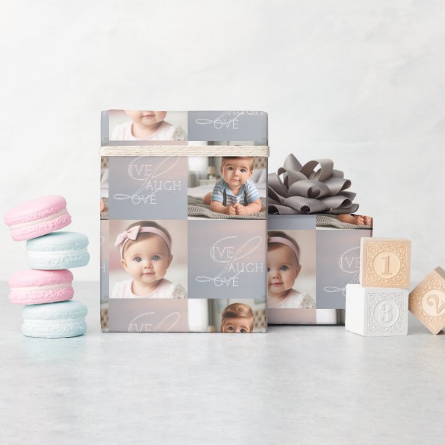 Niedlicher Himmel, inspirierendes Leben, Lachen &  Geschenkpapier (Babyparty)
