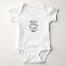 Niedlicher Hippo Baby Bodysuit