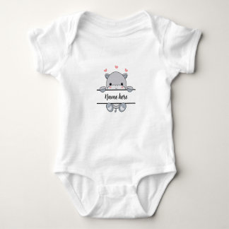Niedlicher Hippo Baby Bodysuit Baby Strampler