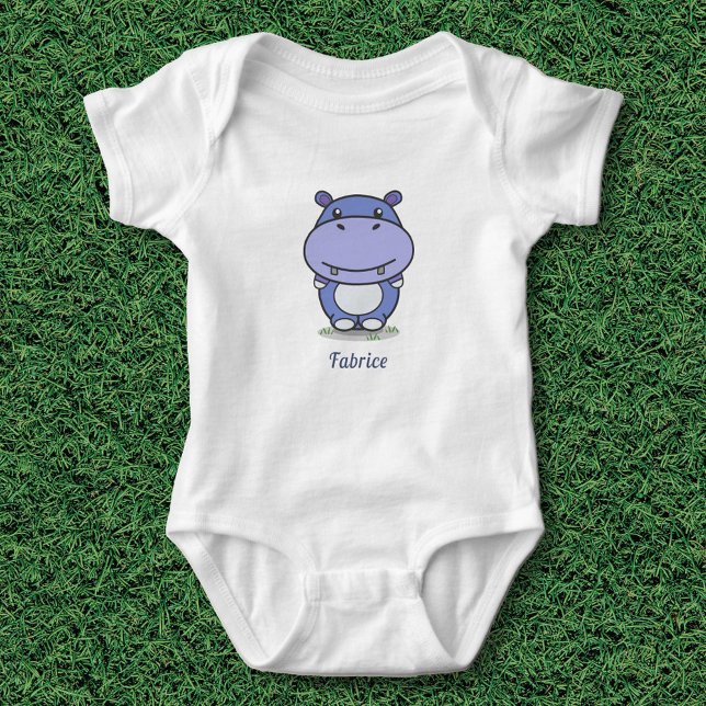 Niedlicher Hippo Baby Bodysuit Strampler (Cute Hippo Baby Bodysuit)