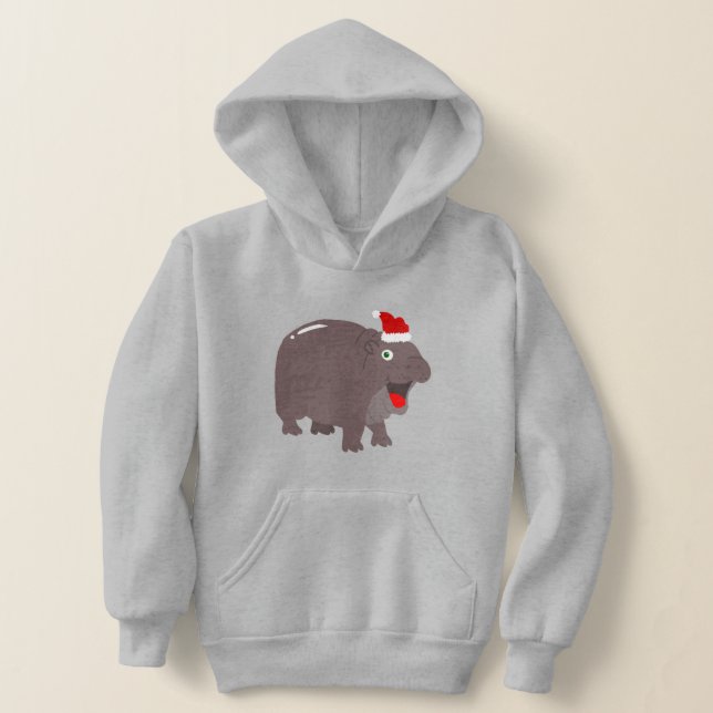 niedlicher Hippo-Weihnachtshippopotamus Hoodie (Ablage )