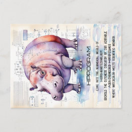 Niedlicher Hippopotamus Postkarte
