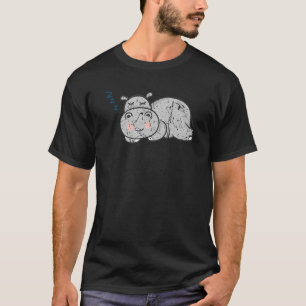 Niedlicher Hippopotamus Schlafende Hippos Hippo Zo T-Shirt
