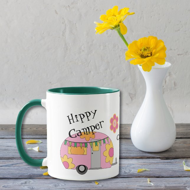 Niedlicher Hippy Camper Personalisiert Tasse (Von Creator hochgeladen)