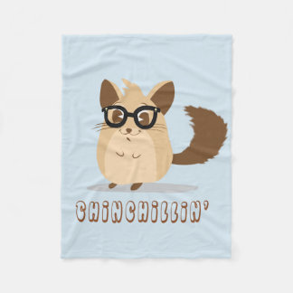 Niedlicher Hipster Chinchilla Fleece Blanket