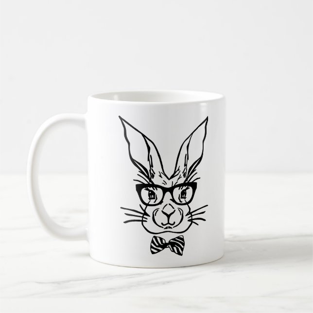 Niedlicher Hipster Ostersonntag Kaffeetasse (Links)