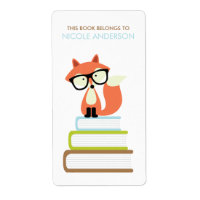 Niedlicher Hipster Red Fox Buchzeichen