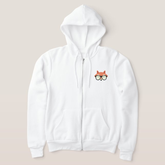 Niedlicher Hipster Red Fox Hoodie (Ablage )