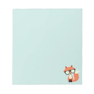 Niedlicher Hipster Red Fox Notizblock