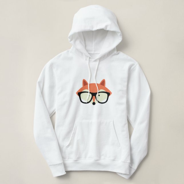 Niedlicher Hipster Red Fox Sweatshirt (Design vorne)