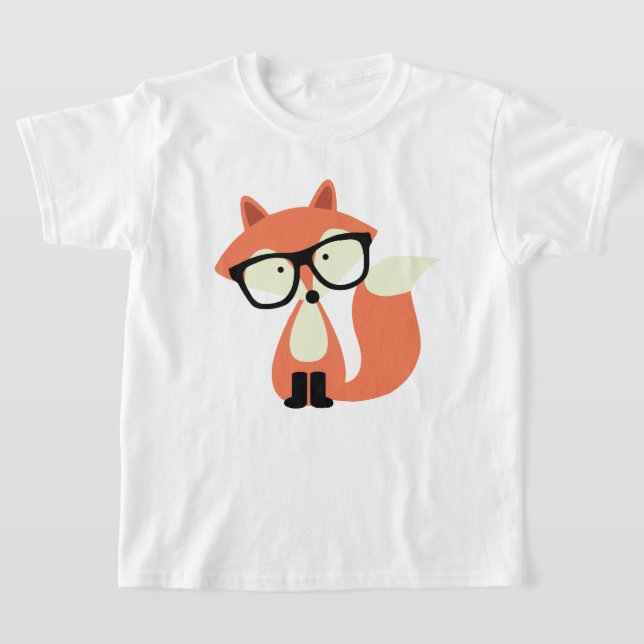 Niedlicher Hipster Red Fox T-Shirt (Ablage )