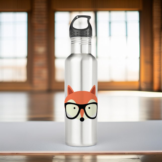 Niedlicher Hipster Red Fox Trinkflasche (Von Creator hochgeladen)