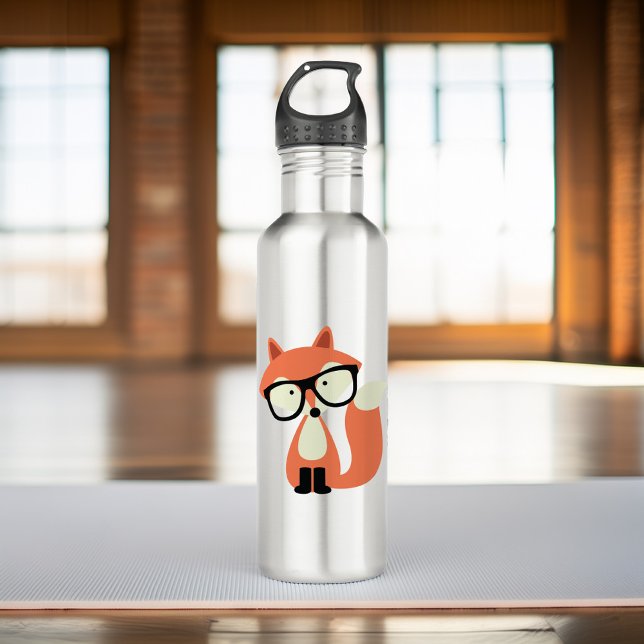 Niedlicher Hipster Red Fox Trinkflasche (Von Creator hochgeladen)