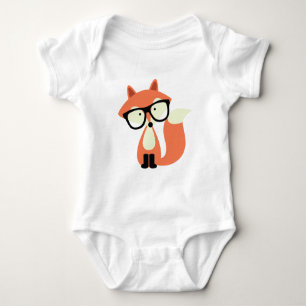 Niedlicher Hipsterroter Fox Baby Strampler
