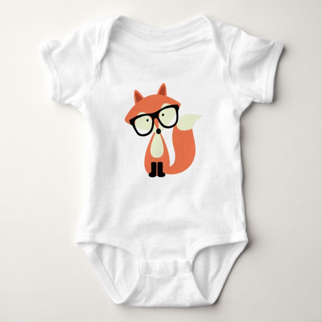 Niedlicher Hipsterroter Fox Baby Strampler (Vorderseite)