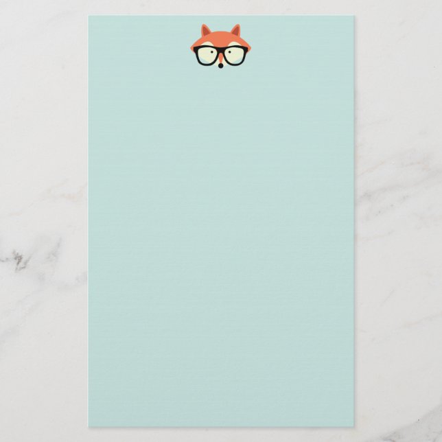 Niedlicher Hipsterroter Fox Briefpapier (Vorderseite)