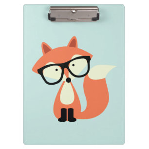 Niedlicher Hipsterroter Fox Klemmbrett