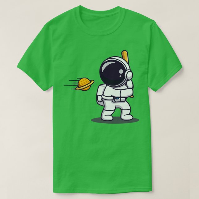 Niedlicher Hit-Planet-Ball für Astronauten mit Bas T-Shirt (Design vorne)