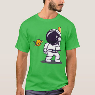 Niedlicher Hit-Planet-Ball für Astronauten mit Bas T-Shirt