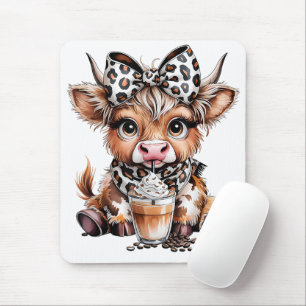 Niedlicher Hochlandkuhkaffee Addict Funny Drink Ka Mousepad