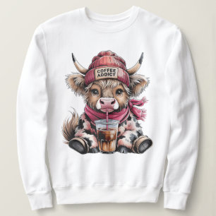 Niedlicher Hochlandkuhkaffee Addict Funny Drink Ka Sweatshirt