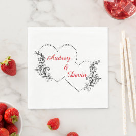 Niedlicher Hochzeitsempfang Abendessen Cocktail Serviette
