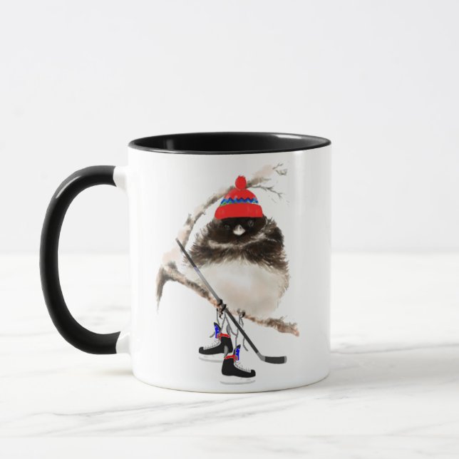 Niedlicher Hockeykick, Sportvogel Tasse (Links)