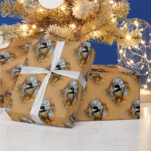 Niedlicher hoffnungsvoller Schwarzkicherling-Songb Geschenkpapier