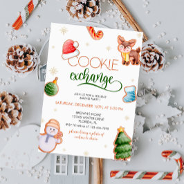 Niedlicher Holiday Cookie Exchange Einladung