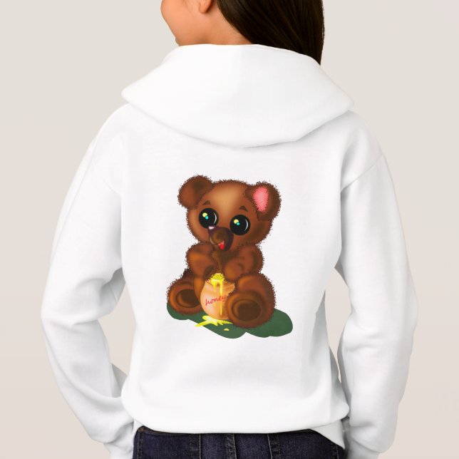 Niedlicher Honigbär - Hoodie (Rückseite)