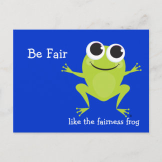 niedlicher Hopping-Frosch "Be Fair" Postkarte